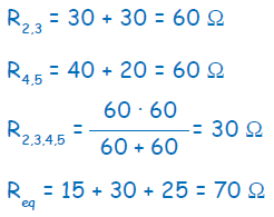 6.- Calcula la resistencia total o equivalente (R eq ) entre los