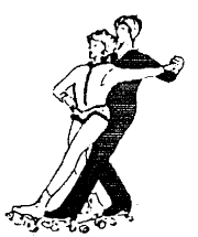 OUTSIDE O POSICIÓN TANGO: la pareja se mira, uno patinando hacia adelante mientras que el otro patinador hacia atrás.