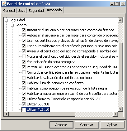 Las versiones recomendadas por navegador son: Internet Explorer 9: desde 1.6.0_25 hasta 1.6.0_31 Firefox: JRE 1.6.0_31 Puede obtener esta version en : http://www.oracle.