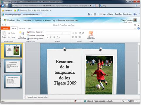 Trabajar con archivos de presentación de PowerPoint separados en diferentes ventanas Puede ejecutar varias presentaciones en un solo monitor, una al lado de otra.