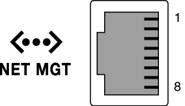 Patillas de conectores de puerto de administración de red El conector de administración de red (con la etiqueta NET MGT) es un conector RJ-45 situado en la placa base al que se puede