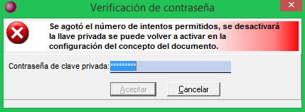 Desbloquear contraseña Si nuestro software está configurado para solicitarte contraseñas existe la posibilidad de bloquear la contraseña si erramos en 3 ocasiones al ingresarla.