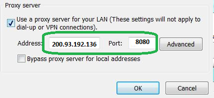 En "Propiedades de Internet" de la ventana, haga clic en "Configuración de LAN" botón.