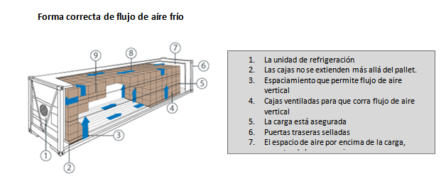 Conclusiones y Recomendaciones Pre enfríe el contenedor y asegúrese que haya suficiente espacio para que los flujos de aire circulen alrededor