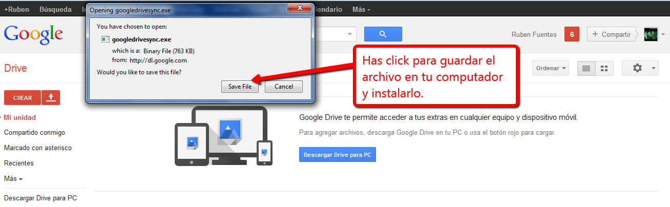 Google Drive Se te da una carpeta de Google Drive, la cual puedes manejar como cualquier otra carpeta en tu computadora: agregándole carpetas para organizar tus archivos y agregando archivos como