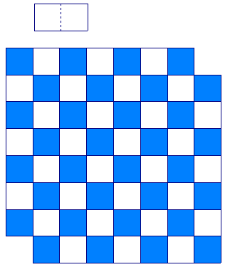 Solución 1: añadiendo colores La figura tiene más casillas azules (dos) que blancas.