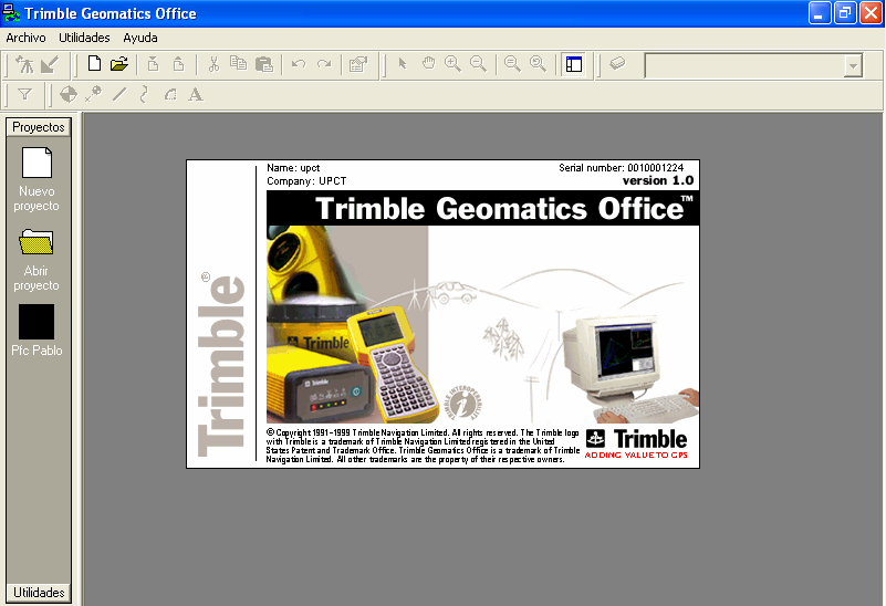 2 b Una vez que tenemos nuestros datos crudos en formato Rinex, abrimos el Trimble Geomatics Office