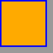 Cajas sombreadas border:5px solid blue; background-color:orange; box-shadow: 10px 10px rgba(0,0,0,0.