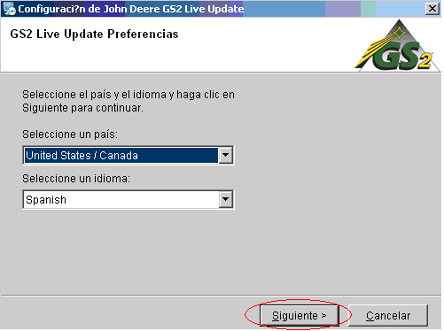 5. Cuando la descarga de la aplicación esté finalizada, localizar el icono GS2 LiveUpdateSetupNA.exe en el escritorio y hacerle doble clic. 6.