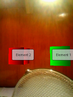 Asignamos la factoría y añadimos dos entidades, una roja y otra verde. El resultado de la ejecución de esta aplicación es el mostrado por la figura 2.