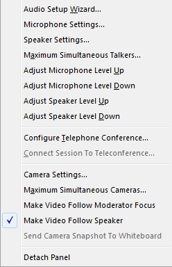 Para manejar el panel de video usa los siguientes comandos.
