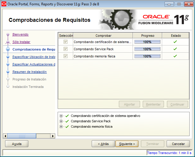 13. Luego de instalar Weblogic 10.3.6, debemos correr el instalador de Oracle Portal, Forms, Reports y Discoverer 11.1.1.2, en la pantalla de bienvenida dar siguiente 14.