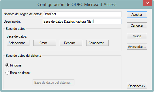 6) Haga clic en el botón Agregar y seleccione Microsoft Access Driver 7) A continuación, ingrese