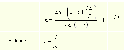 Fórmulas para calcular el tiempo o plazo en una anualidad simple, cierta, anticipada: a) Si se conocen el capital inicial, la renta, la tasa nominal o la tasa efectiva por periodo y la frecuencia de