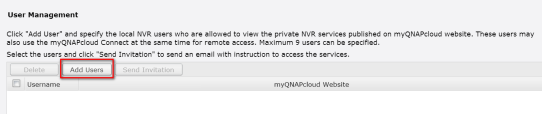 Nota: Si se publica un servicio NVR deshabilitado, el servicio no estará accesible incluso aunque se muestre el icono correspondiente en el sitio web de myqnapcloud (http://www.myqnapcloud.com).