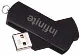 USBs MAS MODELOS RAPIDO Desde 25 Piezas Hélice 2 Memoria USB 2.0 30917: 2GB 30910: 4GB Colores: Negro, Rojo, Azúl y Blanco* Impresión: Láser, Ficha de resina o Serigrafía 1 tinta Area de impresión: 2.
