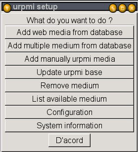 Easy Urpmi A parte de las interfícies gráficas oficiales de Mandrake tenemos otro herramienta muy atractiva: Easy Urpmi, conociéndose también como urpmi.setup 4.