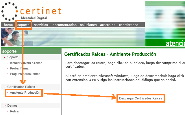 10 II. Descarga de Certificados Raíces Es necesario descargar los certificados Raíces de Certinet para poder firmar en la mayoría de las instalaciones.