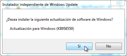Paso 3 Haga doble clic en el ícono de la aplicación Windows XP Mode. (Nota: el archivo puede ser otro, por ejemplo Windows6.1-KB958559-x86-RefreshPkg).