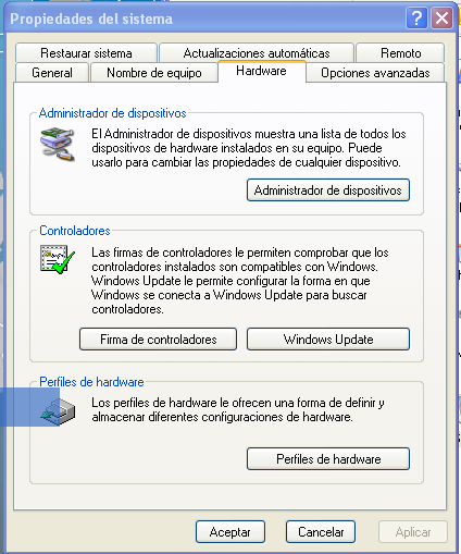En el caso de que Windows XP no instale los drivers correctamente (2)