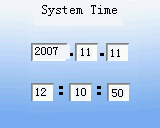 Programación del tiempo del sistema 2. Presione un momento el botón de Menu para entrar a la interfaz del sistema de tiempo Sistema del time: 3.