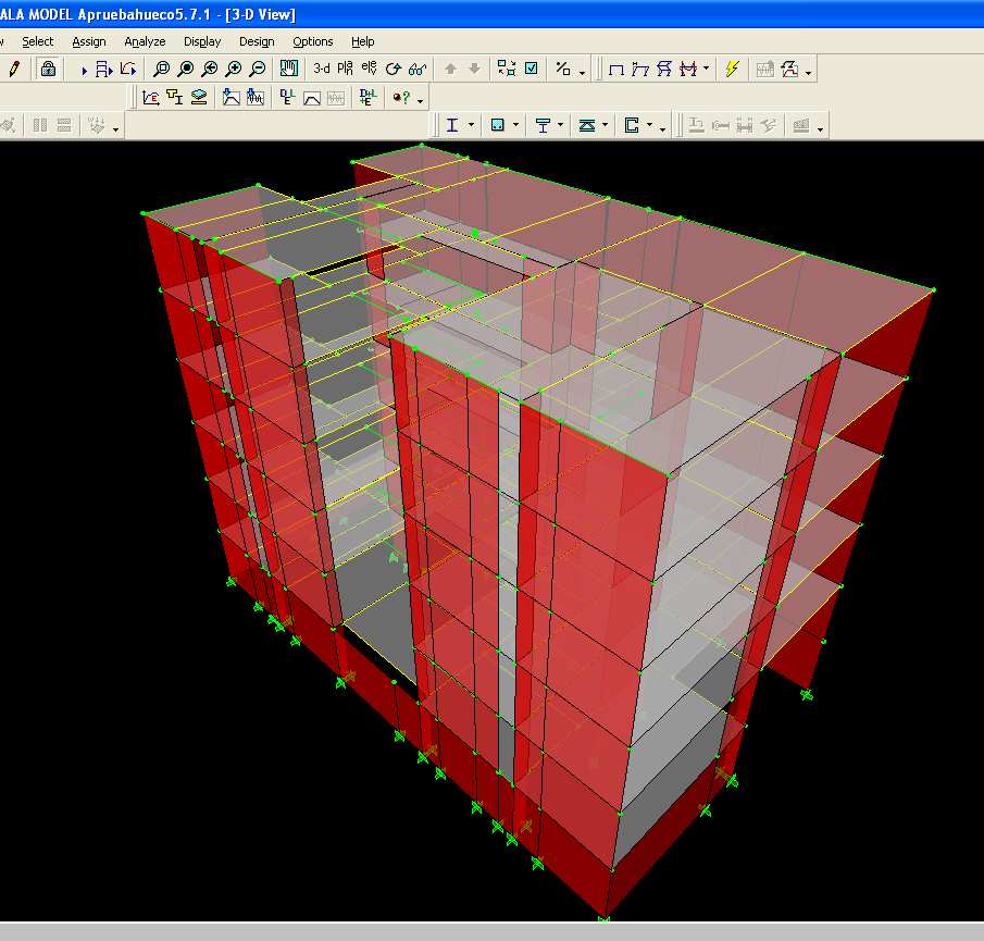 12 La figura 3.9 presenta una vista en 3D del modelo del edificio. En la figura 3.10 se aprecia la vista en planta del piso típico. Figura 3.9 Vista 3D del edificio Figura 3.