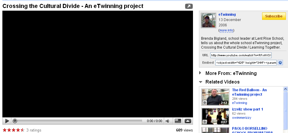 El código de YouTube, por ejemplo, se encuentra a la derecha del vídeo, donde dice Embed.