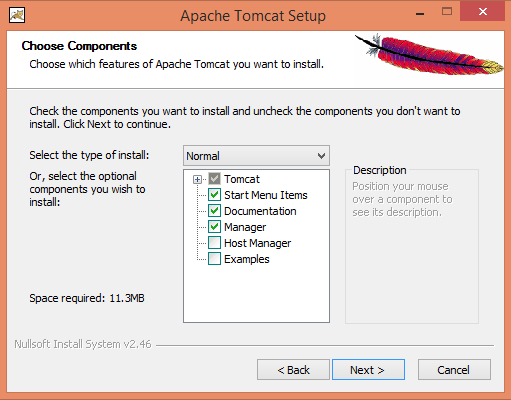 Ilustración 91. Página web de Apache Tomcat: descarga del ejecutable Antes de empezar la instalación, es recomendable cerrar todas las aplicaciones abiertas.