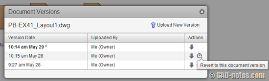 Puede ver todas las revisiones de este archivo. Sí, AutoCAD puede cargar automáticamente una nueva versión.