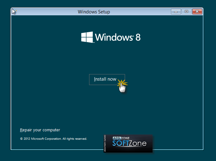 Pulsamos en el botón Instalar ahora, y a continuación el programa de instalación nos socilitará una clave de Windows 8.