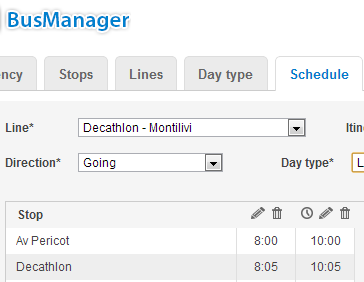 Tipos de Día definidos préviamente Opción B: Importa los horarios de Excel Guarda el Excel de los horarios como archivo