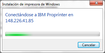 4.-Escribir la dirección IP o el nombre del servidor de impresión en Windows XP + el nombre de la impresora como se muestra en la siguiente pantalla: 5.