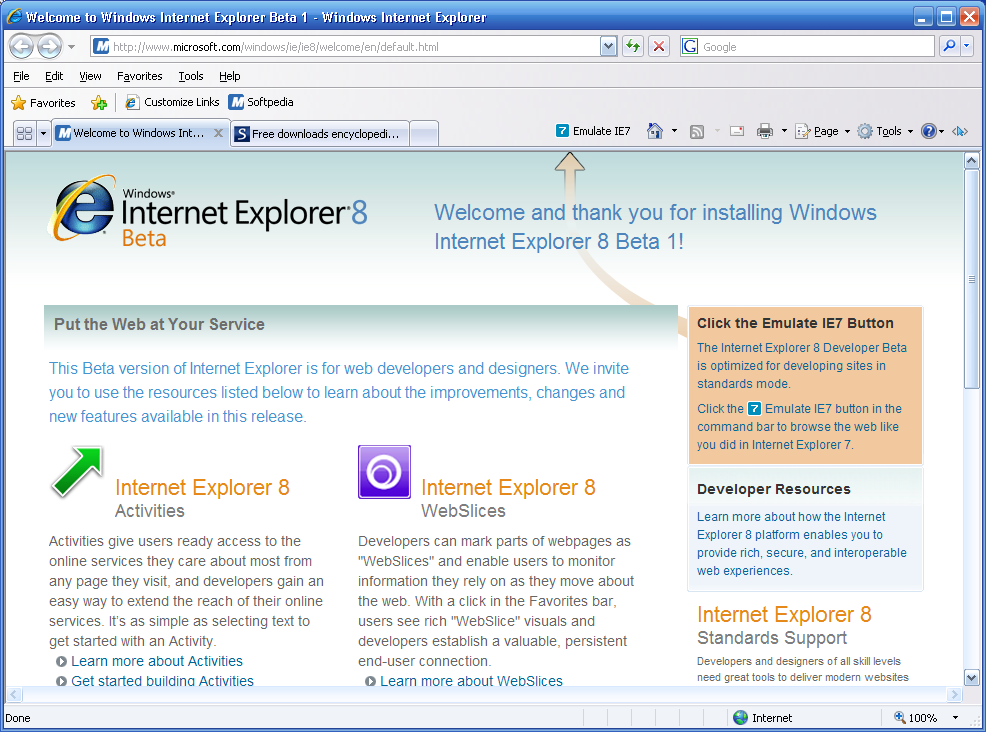 Internet Explorer Es software propietario.