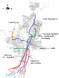 municipio es de 3.8 km. con siete (7) estaciones, localizadas en el separador central, para ser atendidas con buses de puertas al costado izquierdo.