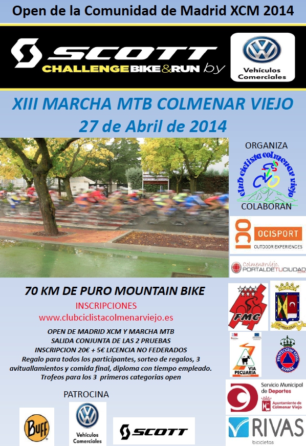 es 27 de Abril Organiza Club Ciclista Colmenar Viejo