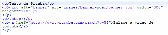 Que es el código HTML generado para mostrar esto: Para insertar una imagen se pulsa el botón de imagen, y el sistema muestra el siguiente