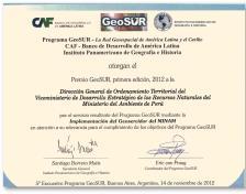 Premios y reconocimientos Premio Latinoamericano por Excelencia en GIS - ESRI, México 2010.
