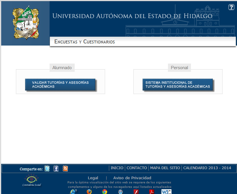 Ahora bien, para acceder al SITAA tendrá que dirigirse a la página web de la Universidad Autónoma del Estado de Hidalgo (UAEH) en la siguiente dirección electrónica: http://www.uaeh.edu.