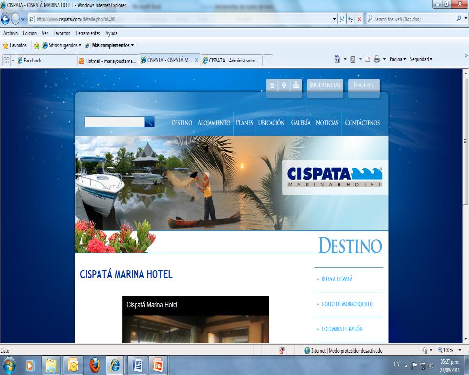 La Página web de nuestro Resort está en constante actualización, por lo tanto los invitamos a visitarla y a enterarse de las últimas novedades de Cispata Marina Hotel.