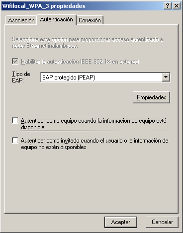 Activar: Usar Windows para establecer mi configuracón de red inalámbrica 3.