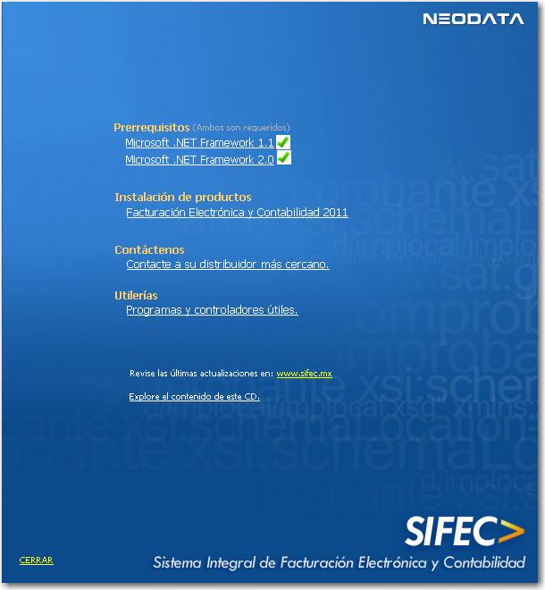 Instalación de SIFEC 2010 1.
