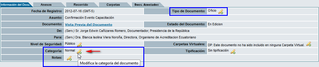 Figura 31: Vista Previa del Documento Generado En la información resumen de la pestaña Información del Docu.