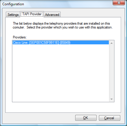 NOTA: si la línea cisco no aparece dentro de las opciones se debe confirmar la configuración del usuario