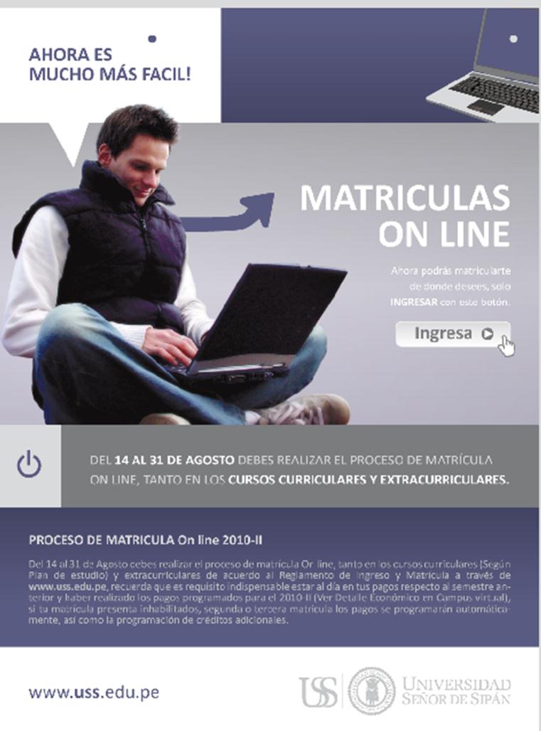 PROCESO DE MATRICULA PROCESO DE EN LÍNEA MATRICULA CURSOS CURRICULARES EN LÍNEA EXTRACURRICUALRES CURSOS CURRICULARES EXTRACURRICUALRES Mediante la matricula en línea tu podrás registrar tus cursos