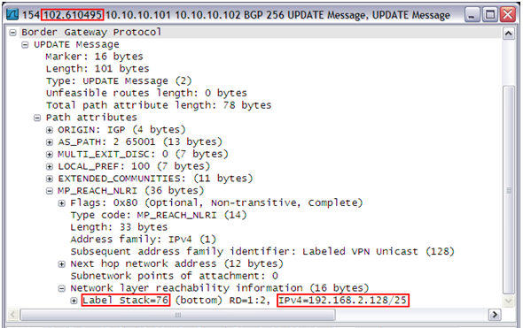 Para medir el tiempo de convergencia, se reinició la sesión BGP en el router ASBR1.