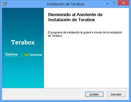 3 Instalación de Terabox Se mostrará la pantalla de bienvenida del asistente de instalación.