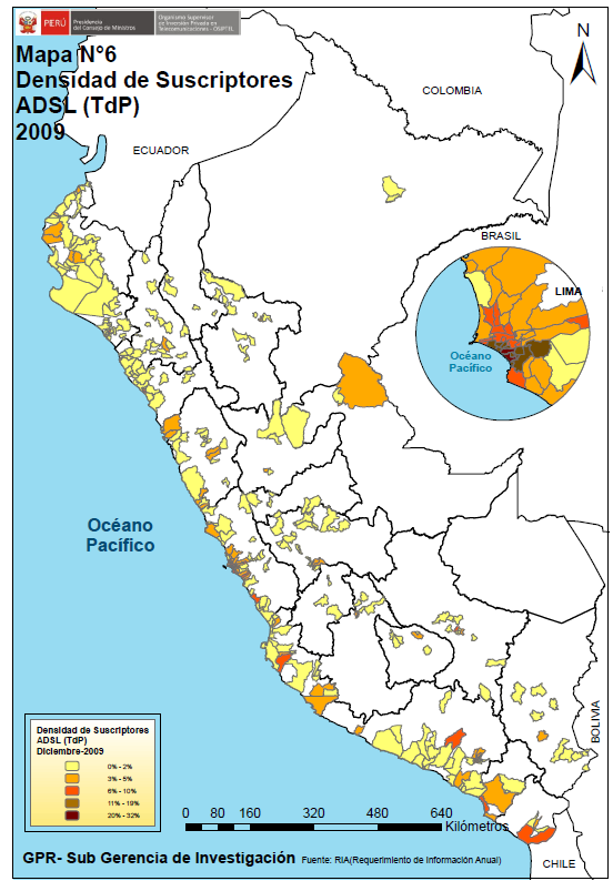 Desigualdad en el acceso a banda ancha por departamento La amazonía en general y Loreto en particular, poseen un número de conexiones de banda ancha muy reducido.