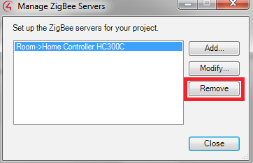 2. El siguiente paso debe ser borrar la red ZigBee existente.