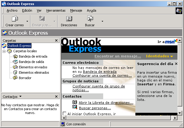 ÍNDICE GENERAL 1. Configuración de Outlook Express 6 1.1 Creación de un Buzón Nuevo 1.2 Modificación de Cuenta de Correo 1.