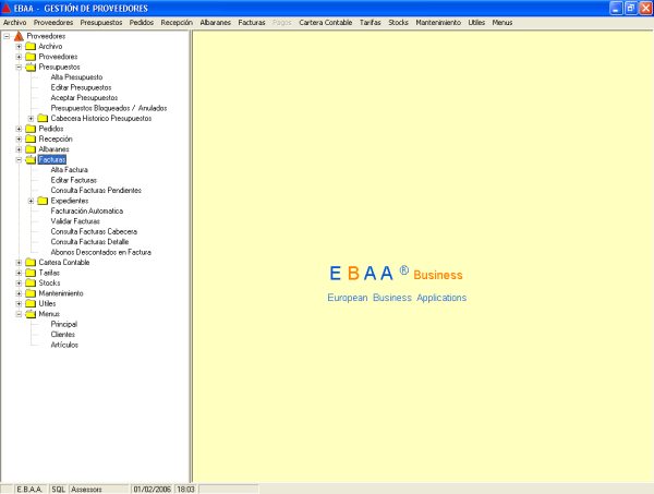 descripción del producto ebaa business es un ERP formado por módulos relacionados que integran las grandes áreas de la gestión comercial y financiera: principal: parametrización y seguridad